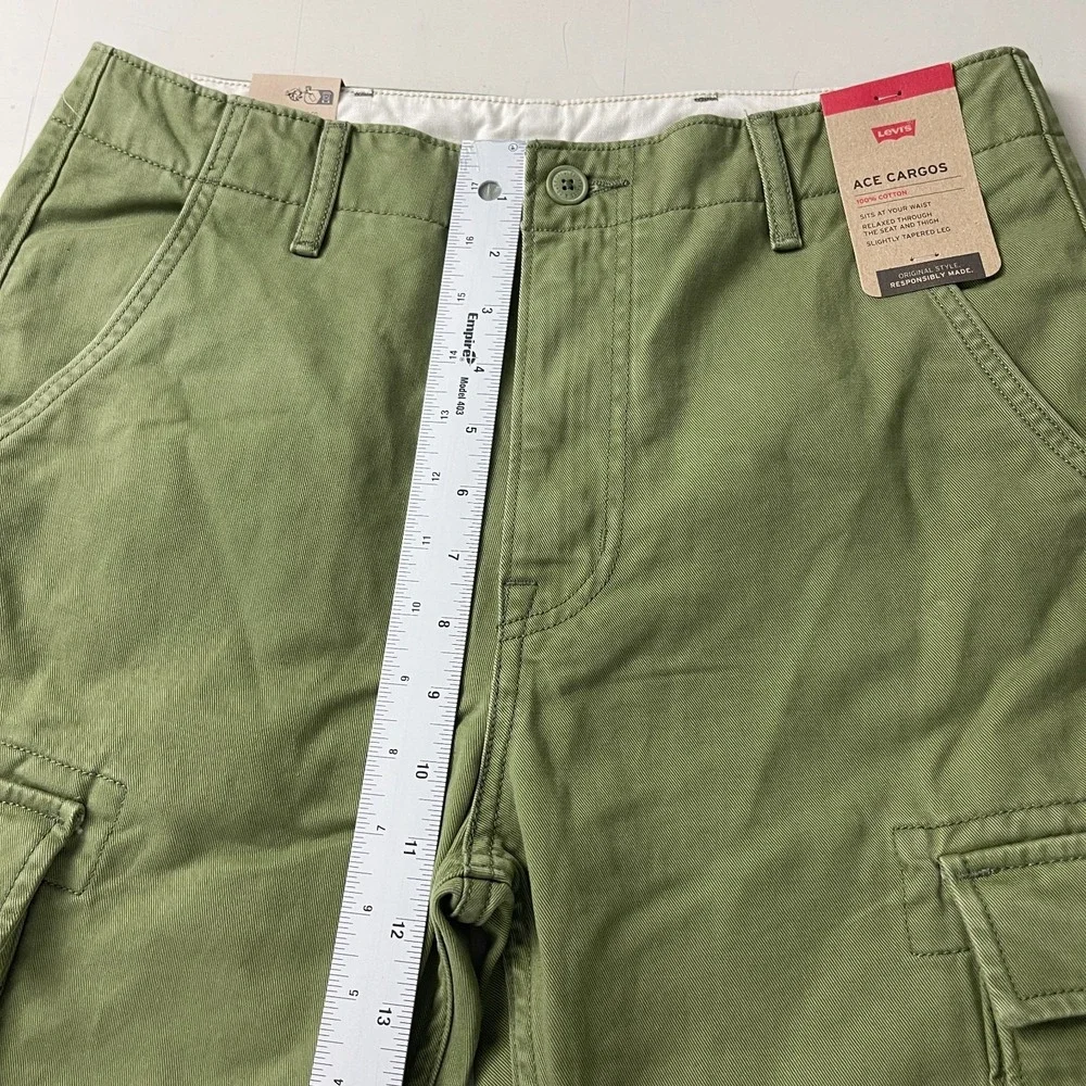 Levis Pants Mens 30x30 Green Ace Cargo Military Utility Y2K Gorpcore Paratrooper